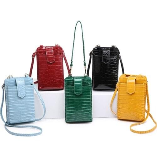 2021 New Ins Hot Phone Crossbody Bag Crocodile Pattern 2 Leather Strap Purse Clutch Bags Designer Phone Bag Mutifunction Wallet