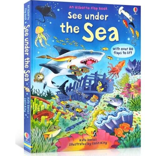 Usborne See Under The Sea English Educational 3D Flap Picture Books Baby Early Educational Reading Book