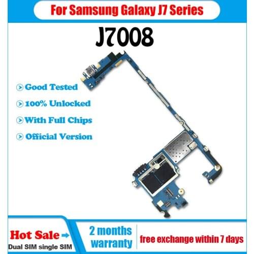 LISFG 100% Unlocked Full Working Motherboard Mainboard Logic Board For Samsung Galaxy J7 J7008 Motherboard,Free Shipping