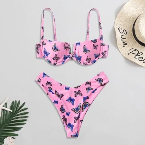 Sexy Bikini Women Swimsuit Bikini Set Push Up Swimwear Butterfly Bathing Suits Beach Wear 2020 New Swimming Suit For Women #t1g