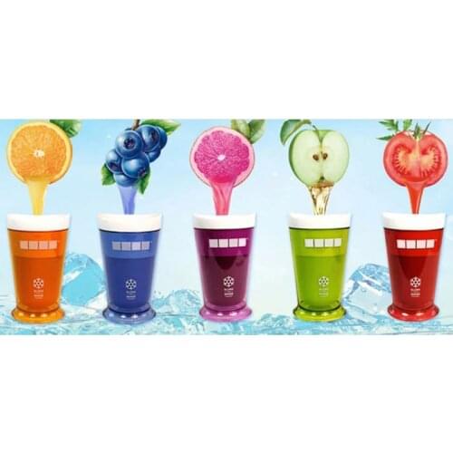 DIY Silicone Smoothie Cup Ice Cream Maker Homemade Double Layer Squeeze Cup Ice Slush Making Bottle Summer Cold Keeping Cup