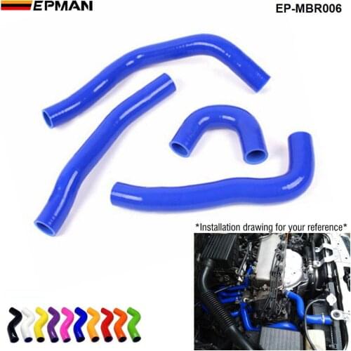 Silicone Intercooler Turbo Radiator Hose Kit For MIT Lancer Evolution X (4pcs) EP-MBR006