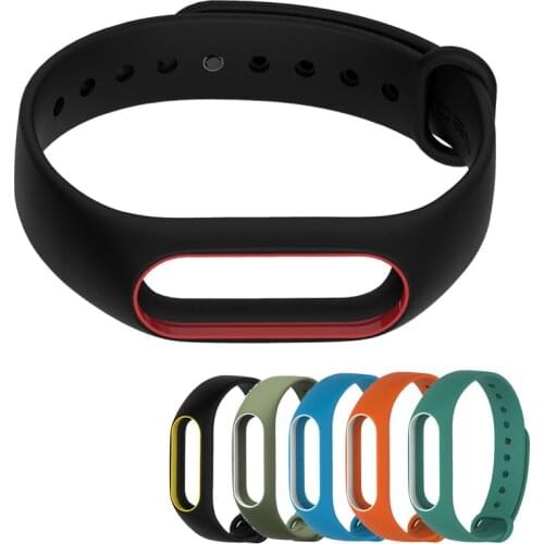 Double color mi band 2 accessories pulseira miband 2 strap replacement silicone wriststrap for xiaomi mi2 smart bracelet