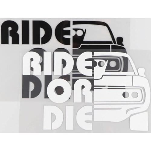 19.7CM*12.1CM Ride Or DIe Funny Car Styling Window Stickers Vinyl Car Decorative Accessories