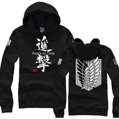 Unisex Attack on Titan Hooded Hoodie Shingeki no Kyojin Eren Jager Corps coat hoodie Coat Pullovers Sweatshirts