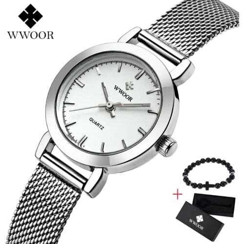 WWOOR Womens Watch Ultra Thin Stainless Steel Quartz Watch Lady Casual Hours Bracelet Watches Women Lovers Female Clock Gift