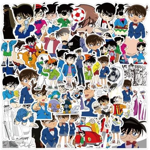 10/30/50 PCS Japanese Detective Conan Stickers Graffiti DIY Skateboard Guitar Fridge Laptop Motorcycle Luggage Decal Kids Toy