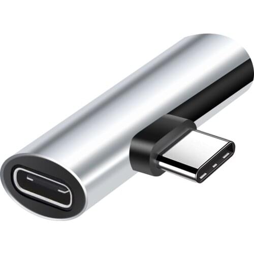 Type C Converter Adapter 2 in 1 USB C Splitter Type C Male to Dual Type C Female Headphone Charger Adapter Splitter Converter