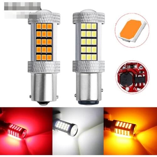 2X High Bright Canbus S25 1156 BA15S P21W For Car LED Turn Signal Light 1157 BAY15D P21/5W Brake Lamp Reverse Bulb 12V Red Amber