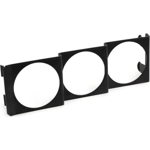 52mm 3 Hole Single DIN Radio Slot Pod Triple Gauge Meter Panel Mount Black