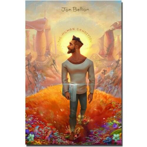 A138 New The Human Condition Jon Bellion Music Album Wall Sticker Silk Poster Art Light Canvas Home Decoration