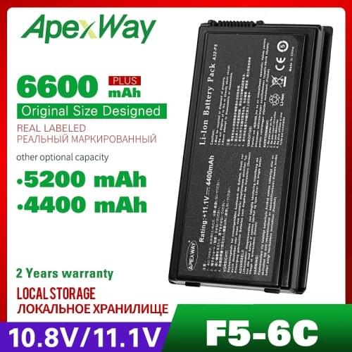 ApexWay High Capcity New Laptop Battery For ASUS X59 A32-F5 X50V X50VL X59 X59Sr F5 F5V F5 F5RI F5SL F5Sr X50R X50RL X50SL X50Sr