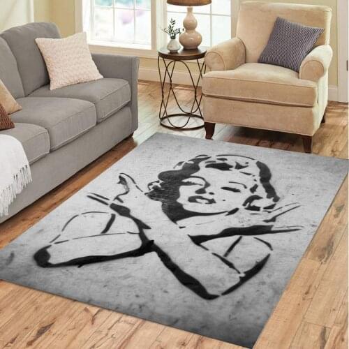 Banksy Street Art Monroe Carprt Rug for Living Room Bedroom Decoration Home Non-slip Rugs Floor Mat Dropshipping