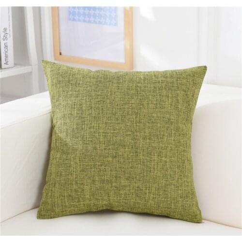 Solid Linen Sofa Waist Cushion Cover 40*40/45*45/50*30/40*60cm Throw Pillowcase Office Home Decor Living Room Pillow Case