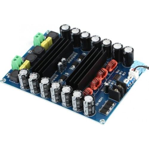 Power Amplifier Board DC 12V 24V TPA3116D2 2*150W Digital Audio Amplifier Board 2 Channel with Boost Switch Cap Amplifier Board