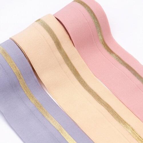 Fold Over Rubber Elastic Band 4cm Spandex Rubber Bands 40mm for Trousers Dress Lace Trim Sewing Garment Accessory 1M