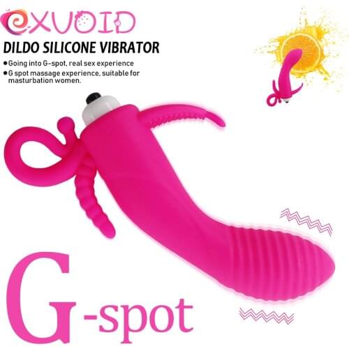 EXVOID Dildo Vibrator G-spot Massager Sex Toys for Women Strong Vibration Flirt Silicone Clitoris G-spot Anal Triple Stimulate