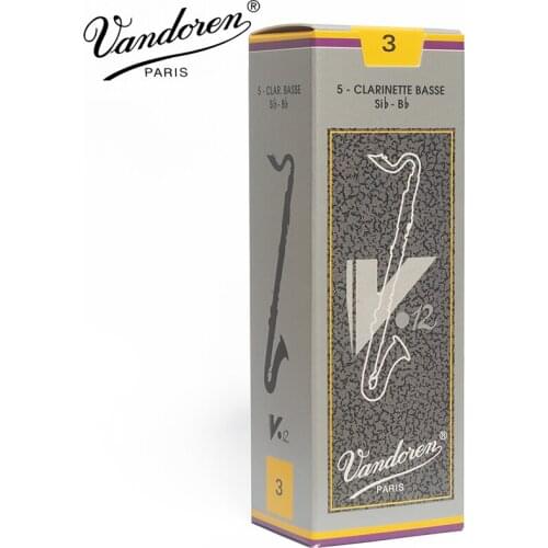 France Vandoren V12 Clarinette BASSE Reeds Grey Box of 5 piece 2.5#, 3