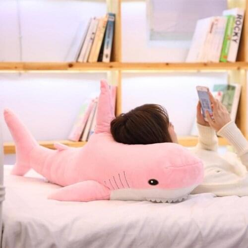 Big Size Toy Plush Shark Stuffed Animals Cute Sleeping Pillow Soft Toys Cushion Shark Stuffed Gift For Children