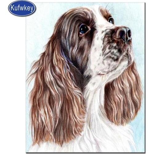 Full Square drill Cocker Spaniel Diamond Painting dog Picture 3d Diamond Embroidery,pet Cross Stitch,Mosaic diamond art,home dec