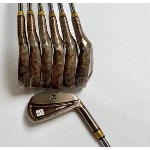 7PCS Golf Clubs MTG ITOBOTI Iron Set MTG ITOBOTI Golf Forged Irons Bronze Golf Clubs 4-9Pw Graphite/Steel Shaft With Head Cover