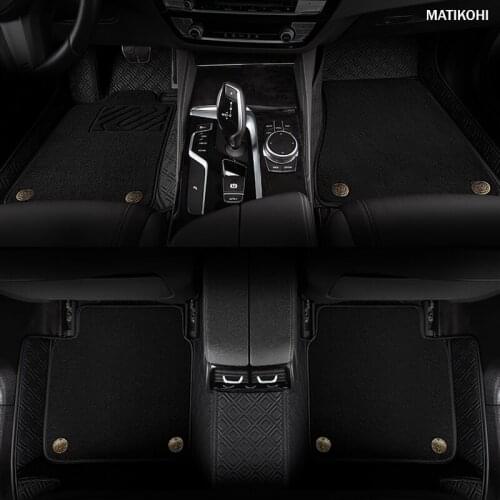 MATIKOHI Custom Car floor Mat for SsangYong Korando Actyon Rexton Chairman Kyron Wearproof Carpets car foot mats