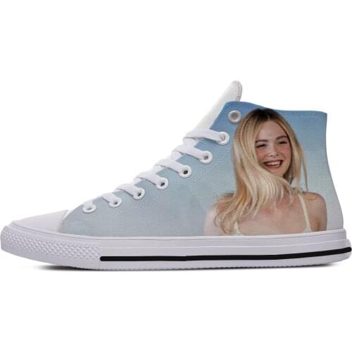 2019 Hot Cool Fashion Funny Summer High Quality Sneakers Handiness Casual Shoes 3D Printed For Men Women Actress Elle Fanning