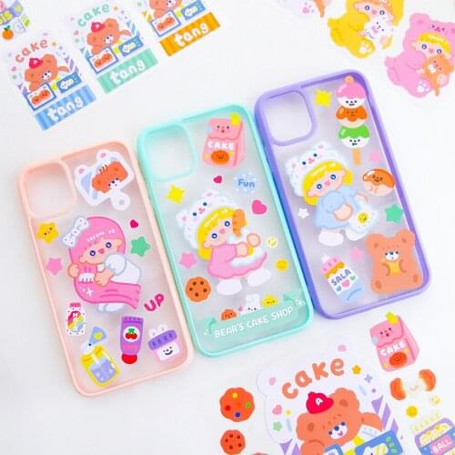 Mohamm 1 PC Kawaii Cartoon Big Stickers Scrapbooking Stationery School Supplies