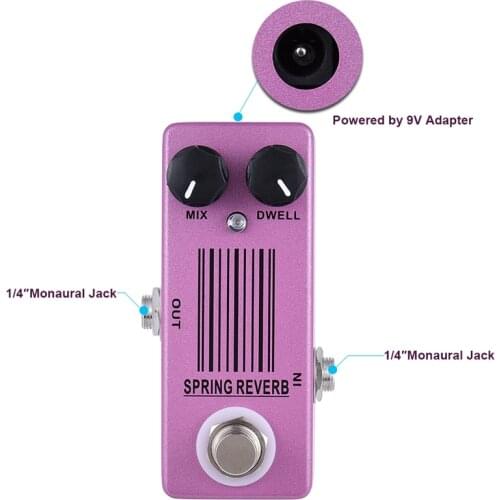 MOSKY MP-51 Spring Reverb Mini Single Guitar Effect Pedal True Bypass Guitar Parts & Accessories Drop Shipping Wholesale Welcome