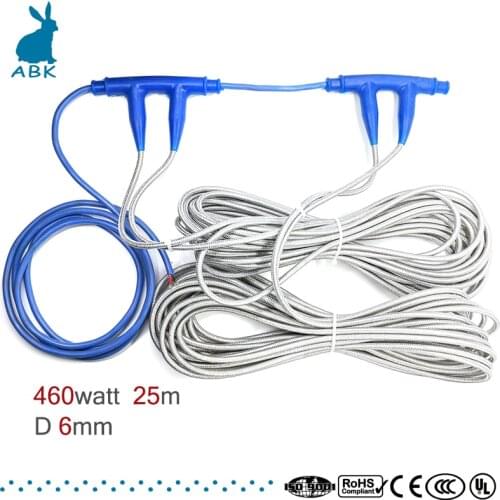 460watt 25 meter heating cable Professional carbon fiber floor heating anti-static silicone rubber heating wire