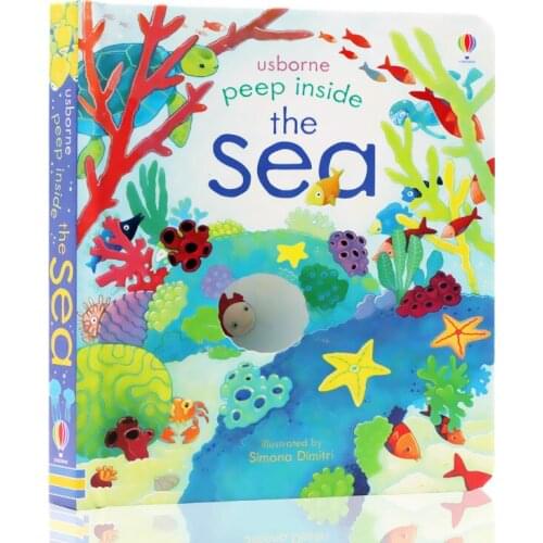 New Peep Inside The Sea English Educational 3D Flap Picture Books Baby Children Reading Story Book Enlightenment Ages 2-5 Years