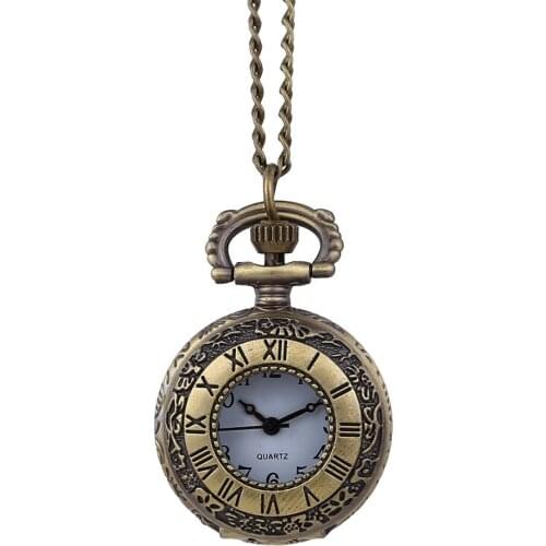 Couple Men Women Pocket Watch Retro Quartz Hanging Table Commemorative Table Jewelry Alloy Chain Pendant Necklace Gift Q