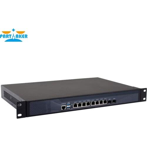 Partaker R7 Firewall 1U Rackmount Network Security Appliance Intel Core i3 2350M with 8*Intel I-211 Gigabit ethernet ports 2 SFP