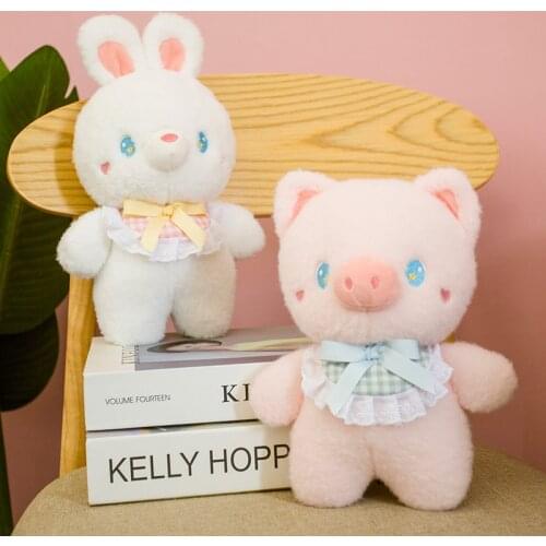 1pc 26cm Cartoon Animal Pig Teddy Bear Rabbit Chicken Plush Doll Lovely Fully Stuffed Soft Animal Plush Toys Baby Kawaii Pillow