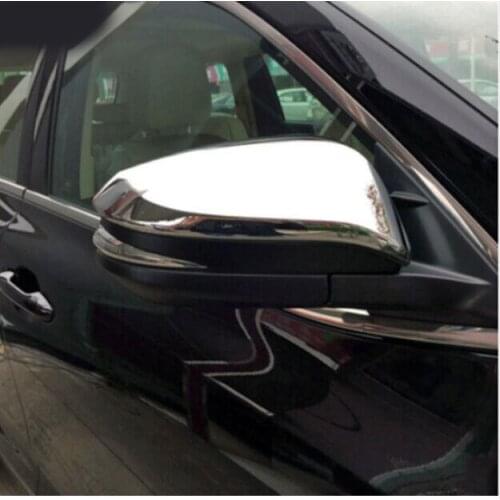FIT FOR 2014 2015 toyota HIGHLANDER KLUGER CHROME SIDE MIRROR COVER TRIM CAP OVERLAY REAR VIEW DOOR WING