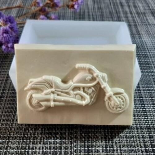 QT0159 PRZY Motorcycle Soap Mould Silicone Mold Handmade Soap Making Molds Candle Silicone Mold Resin Clay Moulds Eco-friendly