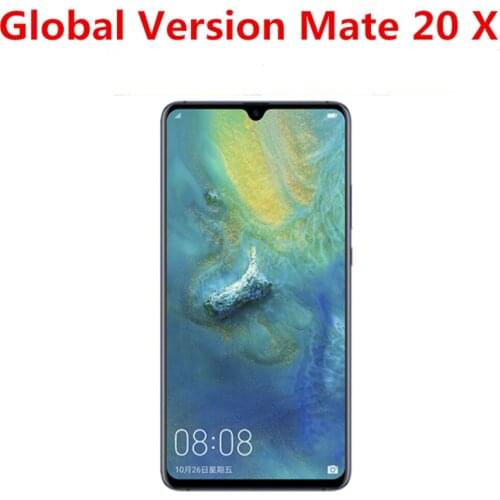 International Version HuaWei Mate 20 X EVR-L29 Mobile Phone Kirin 980 6GB RAM 128GB ROM 7.2" 2K 2240X1080 40.0MP NFC Fingerprint