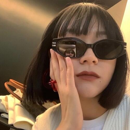 Thin Cat Eye Women Men Sunglasses Tan Gray Lens UV400 Eye Protection Girl Sexy Ladies Fashion Outdoor Eyewear