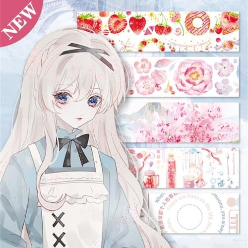 2M Roll NEW Washi Tape Set Adhesive Decoration DIY Scrapbooking Character Scene Sticker Bullet Journal Masking Tapes Paper A