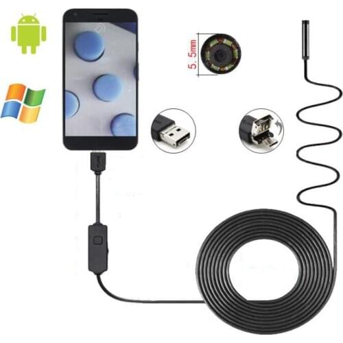 2-in-1 Endoscope USB Android Endoscope Camera 2/5M Waterproof C-type Detection Camera For PC Android Mobile Phone Tube Endoscope