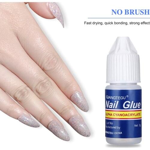 5Pcs Nail Glue for Acrylic Nails Strong Nail Glue Professional Super False Nail Adhesive Glue for Broken Nails Long Lasting