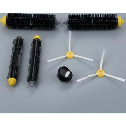 8pcs/kit Vacuum Cleaning Robots Replacement fits for 600/700 Series Bristle Brush Beater Brush 3-armed Side Brush Castor Wheel