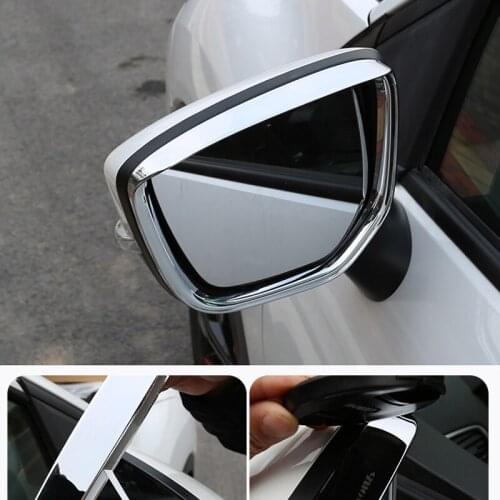Car-Styling Accessories ABS Chromed Car Rearview Mirror Eyebrow Shield Cover Trims Stickers For Toyota RAV4 RAV 4 XA50 2019 2020