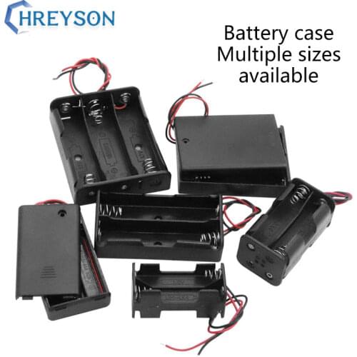 Battery Box No. 5, No. 7 And No. 7 18650 With Switch And Cover Battery Holder 1 Section 2 Section 3/4/5/6/8 Section 9V 1Pcs
