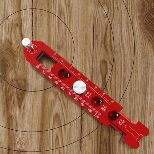Woodworking Fixed-point Circle Scriber Metric/British Adjustable Round Marking Gauge Aluminum Alloy Carpenter Gift Glass Breaker