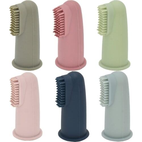 Baby Finger Toothbrush Teether BPA Free Soft Silicone Infant Tooth Teeth Clean Brush Food Grade Silicone Baby Oral Health Care