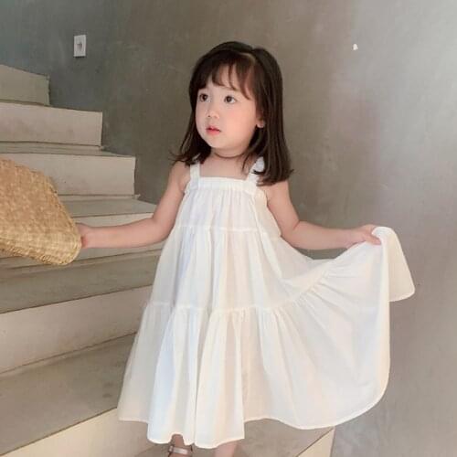 Children Girls Dress Korean Version Of The Suspender Dresses Summer Kids Girl princess Dress Beach Sundress in Party and Wedding