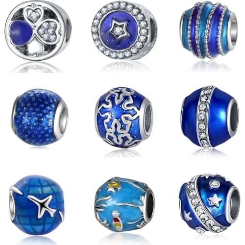 DIY Stars and moon beads jewelry bijoux bracciale bisuteria french bead silver perfumes mujer originales bracelet charms