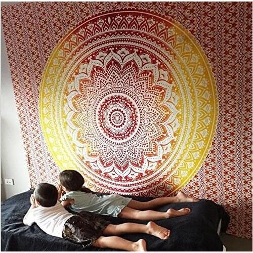 Fashion Printed Tapestry Mandala Tapestry Macrame Wall Hanging Tapestries Boho Bedspread Yoga Mat Blanket Bed Cloth tapiz pared