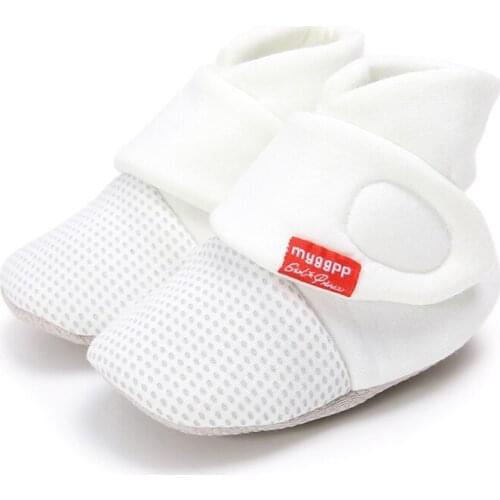 Ins Winter Baby Girls Boys Cotton Boots Casual Solid Print First Walkers Newborn Cute Non-slip Soft Sole Shoe